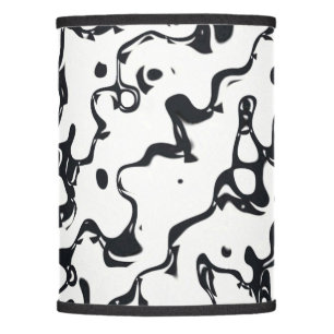 Black and White Abstract Lamp Shade
