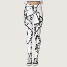 Black and White Abstract Leggings 