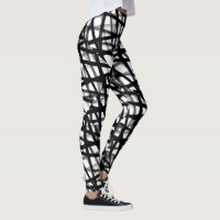 Black and White Abstract Leggings