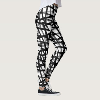 Black and White Abstract Leggings