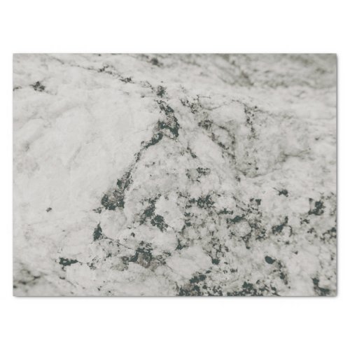 Black and White Abstract Minimalist Rock Texture Tissue Paper