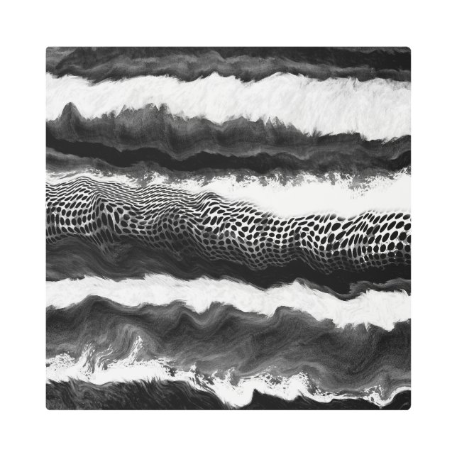 Black and White Abstract Modern Illusion Art   (Front)