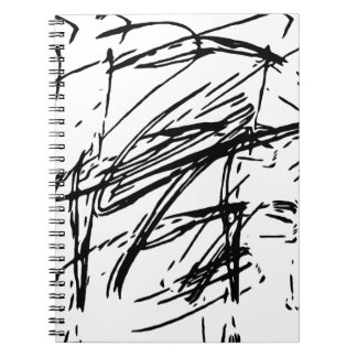 Black and white abstract notebook
