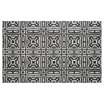 Black and White Abstract Op Art Geometric Pattern Fabric