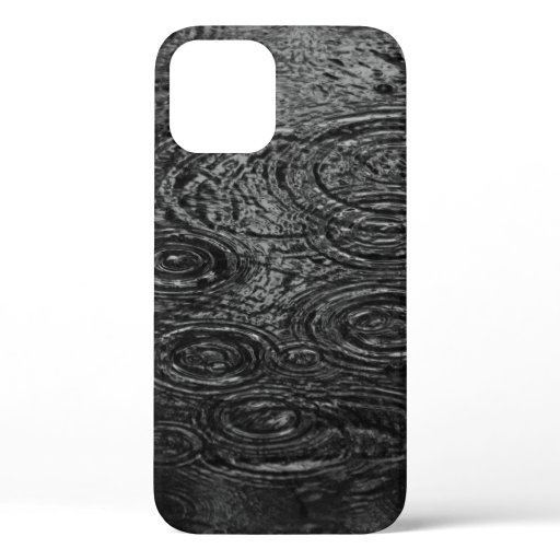 BLACK AND WHITE ABSTRACT PAINTING iPhone 12 CASE