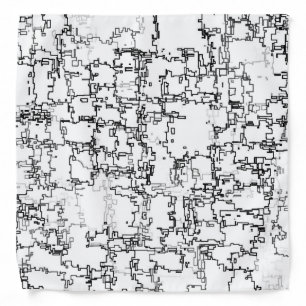 Black and White Abstract Pattern Bandana