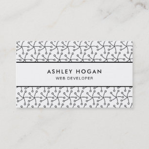 Black and White Abstract Pattern Business Card