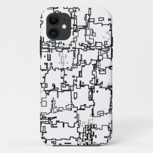 Black and White Abstract Pattern iPhone 11 Case