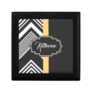 Black and White Abstract Pattern Gift Box
