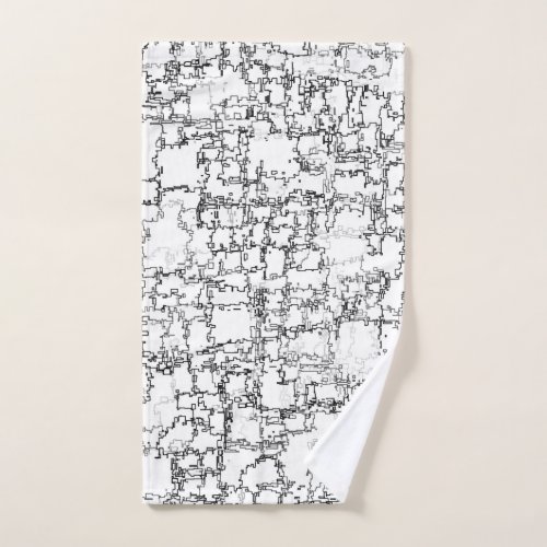 Black and White Abstract Pattern Hand Towel