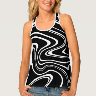 Black and White Abstract Pattern  Tank Top