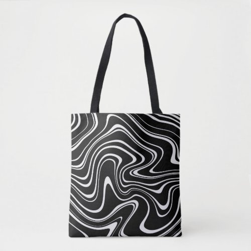 Black and White Abstract Pattern Tote Bag