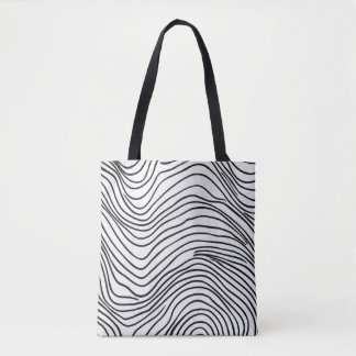 Black and White Abstract Pattern Tote Bag