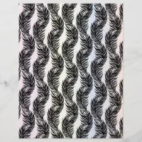 Gothic Black and White Damask Scrapbook Paper