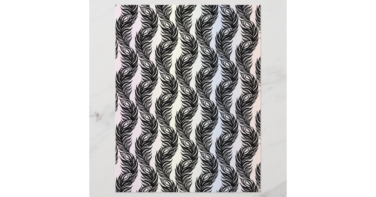 Gothic Black and White Damask Scrapbook Paper