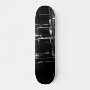black and white abstract photo skateboard deck