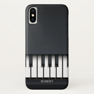 Black and white abstract piano iPhone XS case