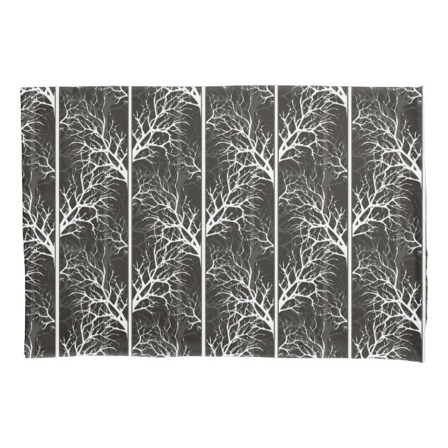 Black and white abstract pillow case (Front)