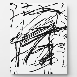 Black and white abstract plaque