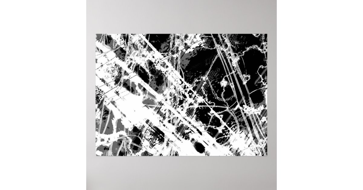 Black And White Abstract Poster | Zazzle