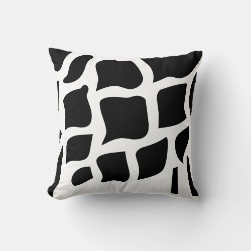 BLACK AND WHITE abstract print Throw Pillow