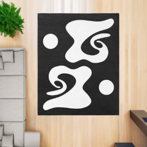 Black and White abstract Rug