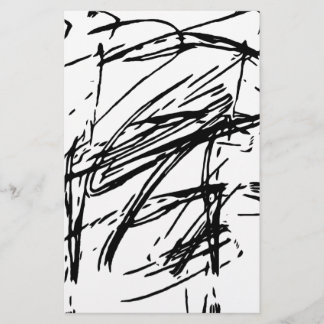 Black and white abstract stationery