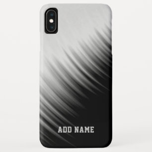 Black and White Abstract Striped Pattern iPhone XS Max Case