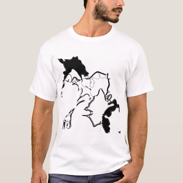 Black and white abstract style T-Shirt (Front)
