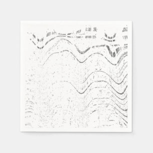 Black And White Abstract Swirl Rustic Wedding Napkins