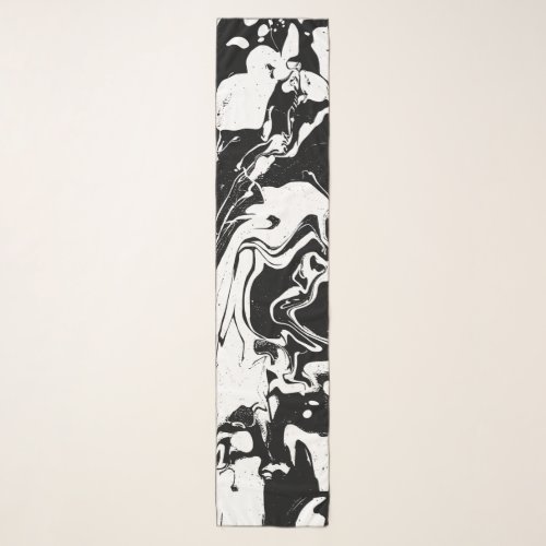Black and white abstract swirls create your own scarf