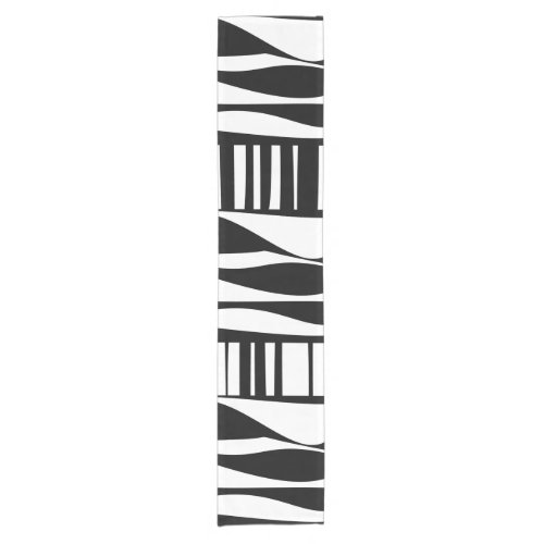 Black and White Abstract Table Runner