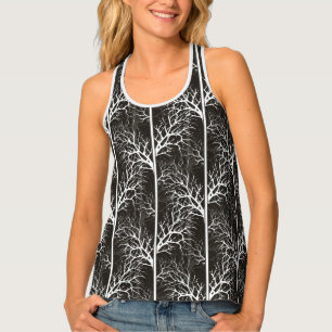 Black and white abstract tank top