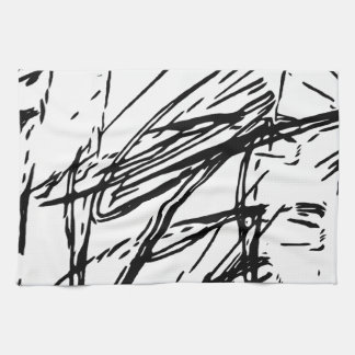 Black and white abstract towel