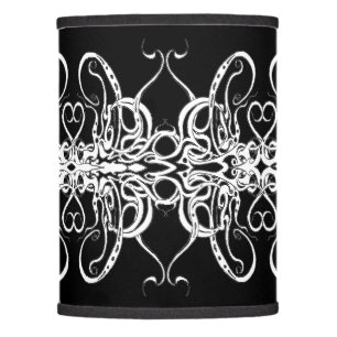 Black and White Abstract Tribal Tattoo Design Lamp Shade