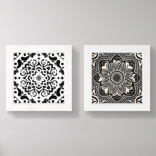 Black and White Abstract Wall Art Sets