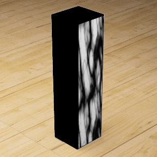 Black and White abstract  Wine Box