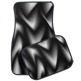 Black and White Abstract Zebra Car Mat