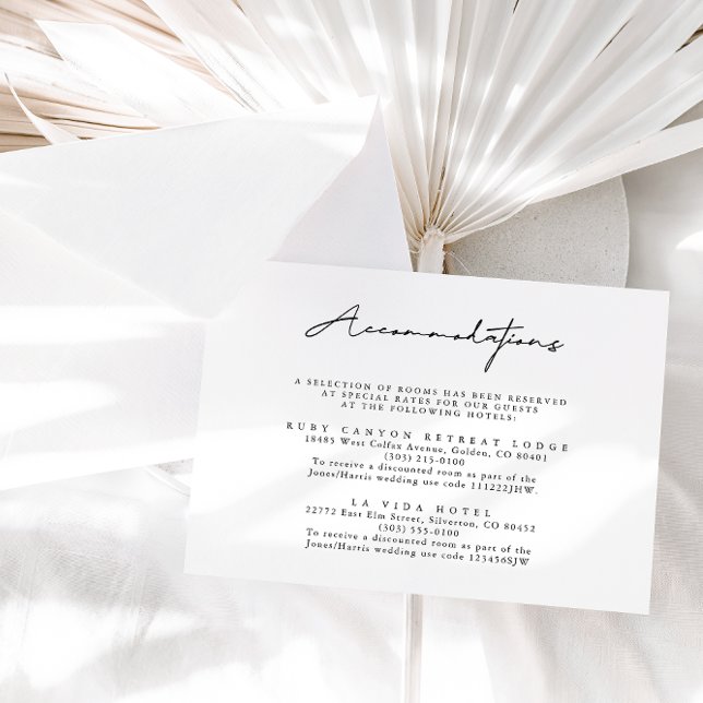Black and White Accommodations Enclosure Card (Creator Uploaded)