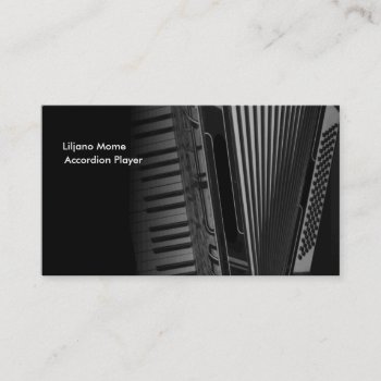 Black And White Accordion Music Business Cards by alinaspencil at Zazzle