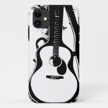 Black And White Acoustic Guitar Case by DesireeGriffiths at Zazzle