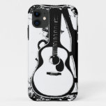 &quot;black And White Acoustic Guitar Case&quot; Iphone 11 Case at Zazzle
