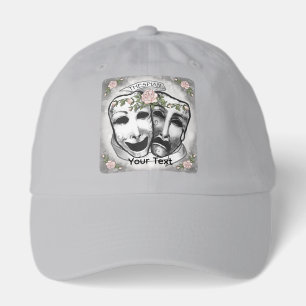 Black and White Actor Masks Hat