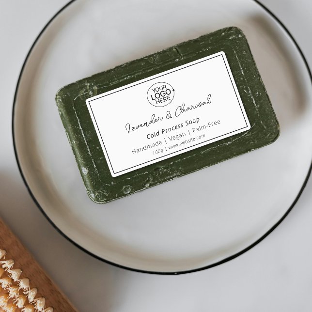 Black and White Add Logo Beauty Script Product Labels (Black and White Add Logo Beauty Script Product Labels)