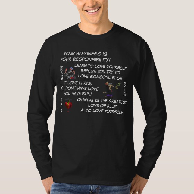 Black and White Advice T-Shirt (Front)