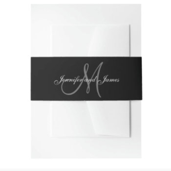 Black And White Affair | Wedding Belly Band by monogramgallery at Zazzle