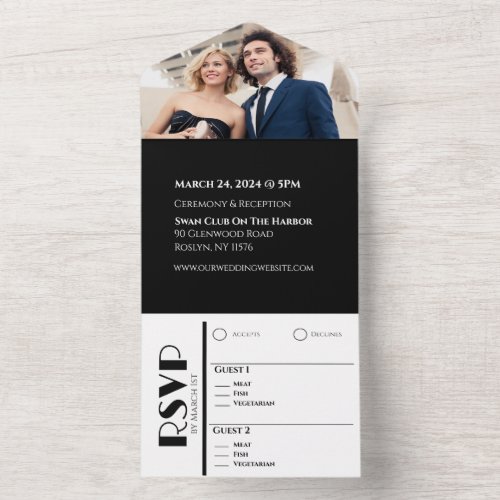 Black and White Affair_Wedding Rings_ All In One I All In One Invitation