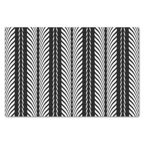 Black and White African Stripes Tissue Paper