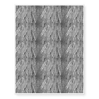 Black and White Aged Bark Temporary Tattoos