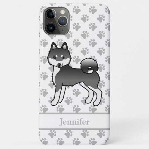 Black And White Alaskan Klee Kai Cute Dog  Name iPhone 11 Pro Max Case